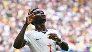 World Cup 2026 - France 4-6 England: Bukayo Saka's hat-trick helps Three Lions finish third in 10-goal thriller