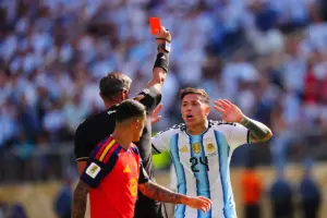 Fernandez breaks silence with message after World Cup final red card - London Evening Standard