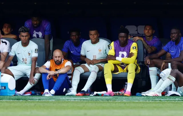 Kylian Mbappe was substituted and spotted with an ice pack on his ankle