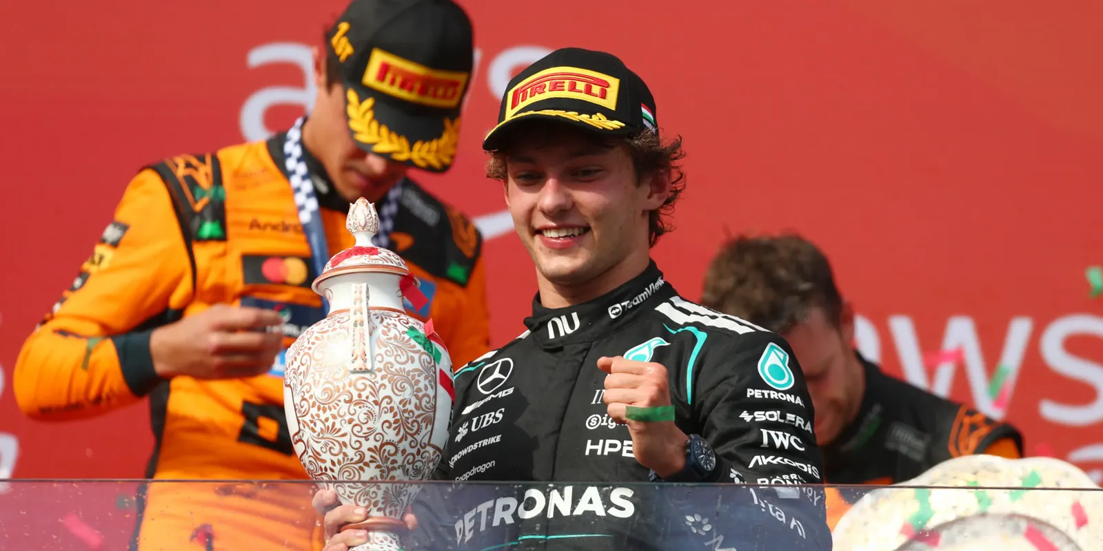 Proud Antonelli salvages third as Mercedes limit damage